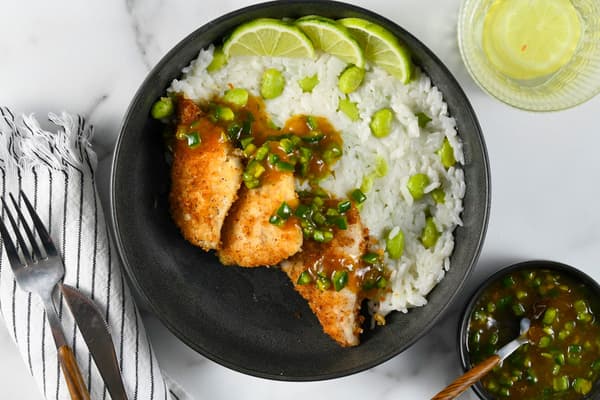 Crunchy Mahi-Mahi with Spicy Mango Salsa