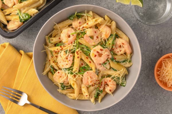 Shrimp Penne with Mustard Cream Sauce