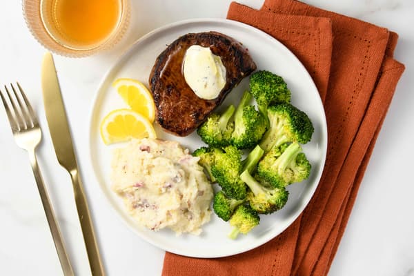 Sirloin and Lemon-Goat Cheese Butter