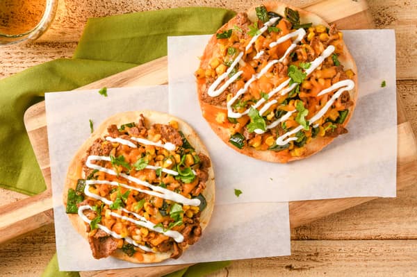 Beef and Poblano Tostadas