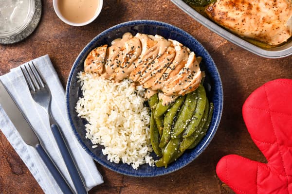 Sesame-Garlic Chicken and Snap Peas
