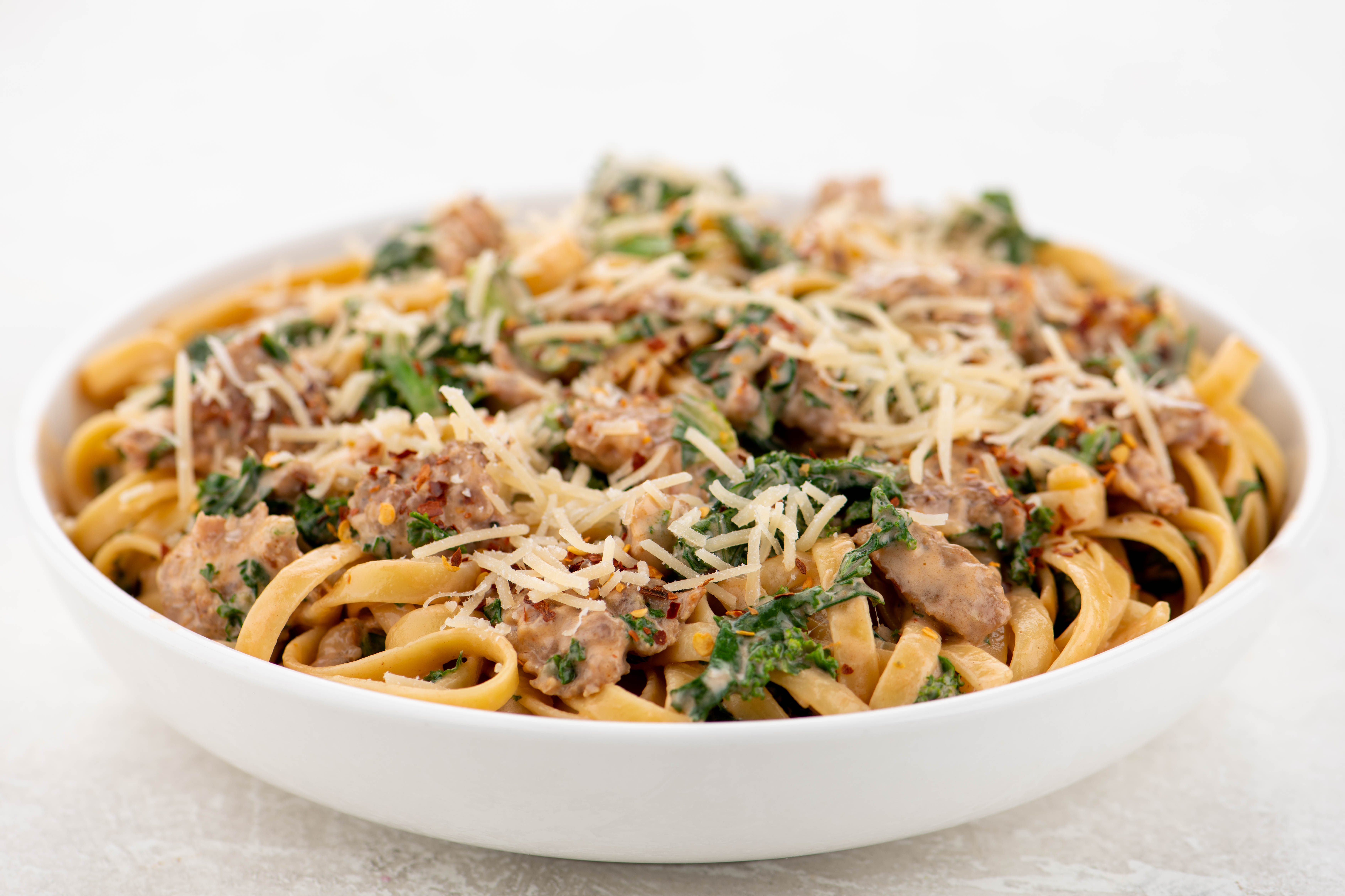 Creamy Italian Sausage Fettuccine with Kale Recipe Home Chef