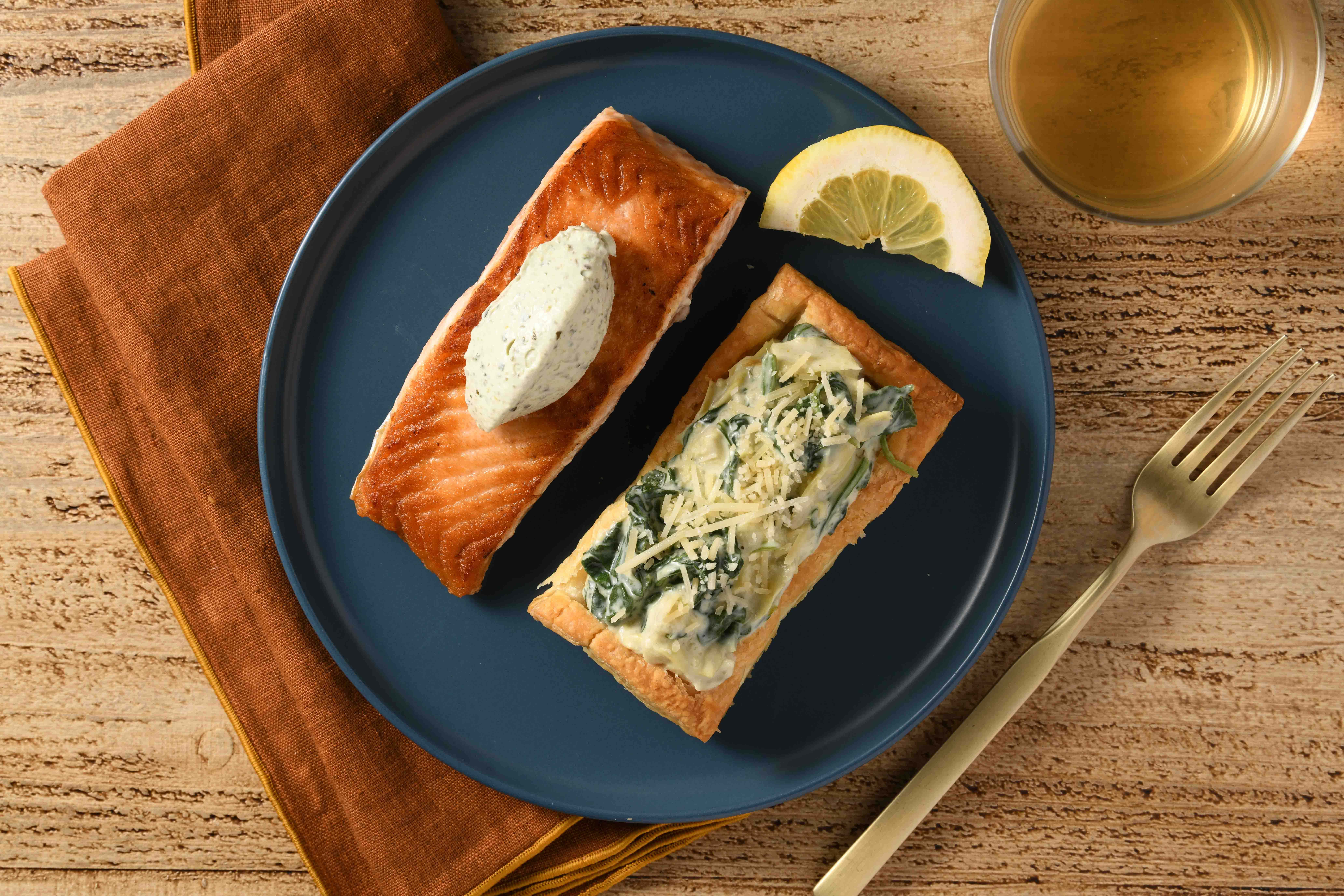 Salmon with Lemon Basil Crème Fraîche Recipe - Home Chef