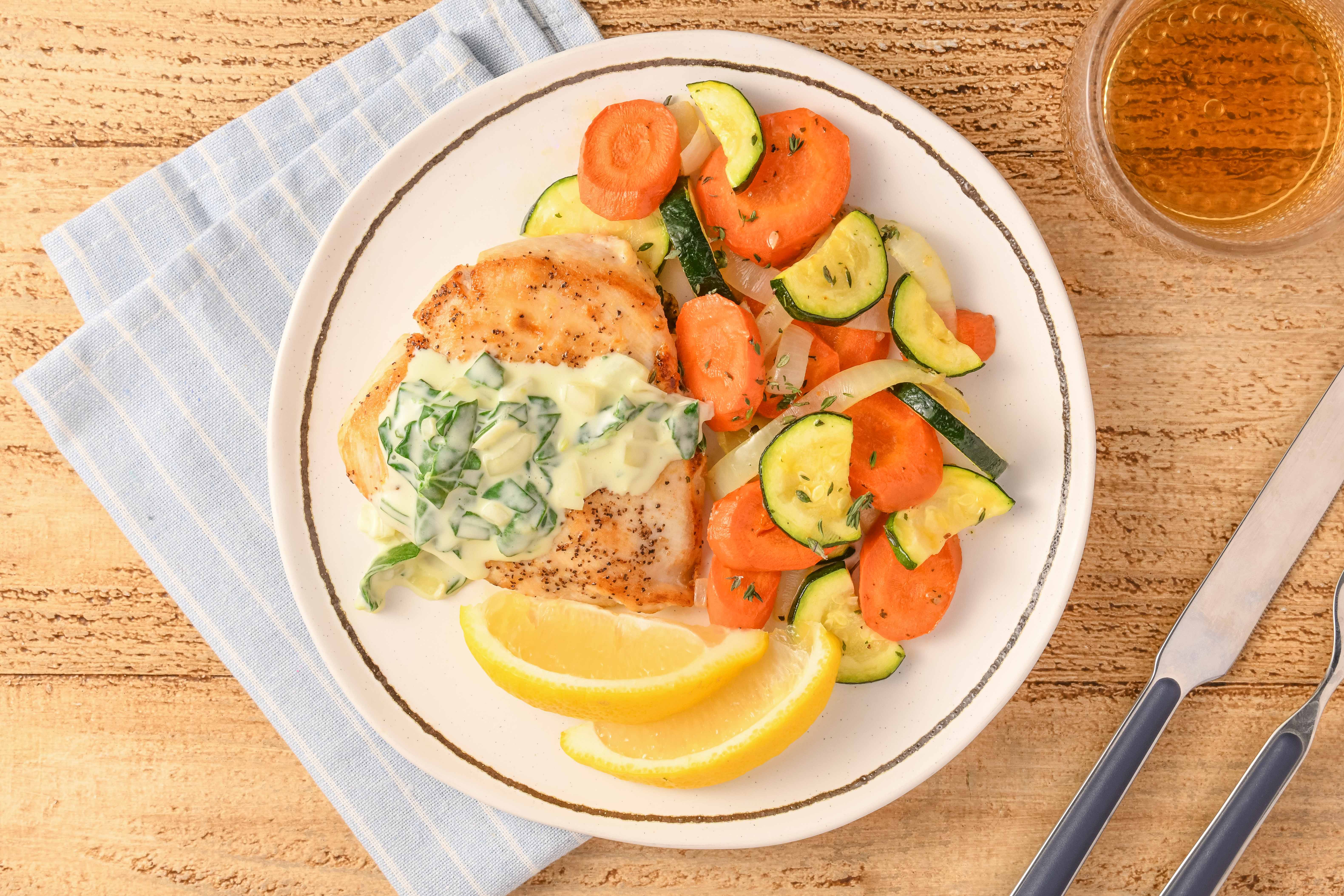 Creamed Spinach Chicken Recipe - Home Chef