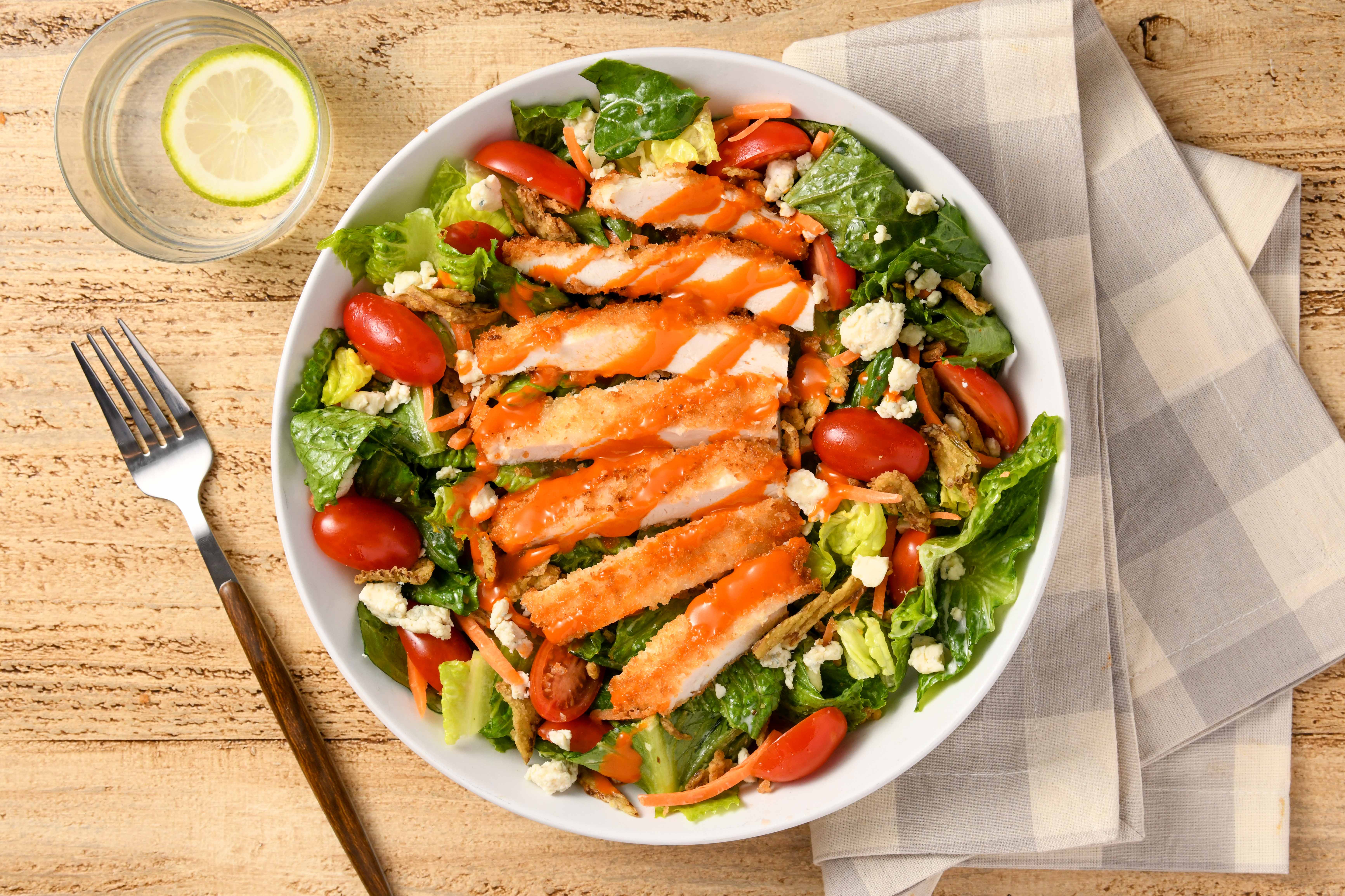 Crispy Buffalo Style Chicken Salad Recipe Home Chef Crispy buffalo style chicken salad recipe home chef
