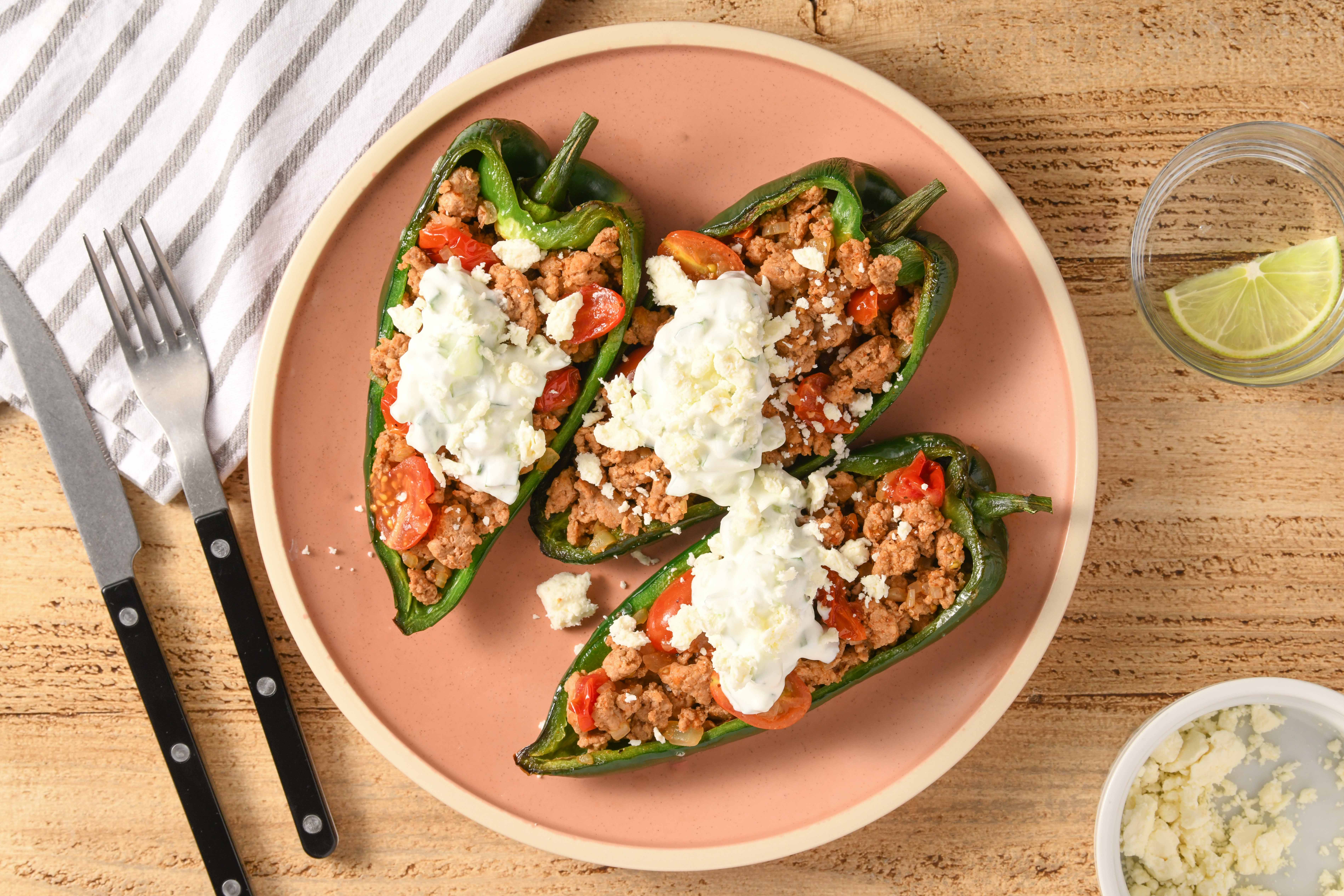 Spicy Piri Piri Turkey Stuffed Peppers Recipe - Home Chef