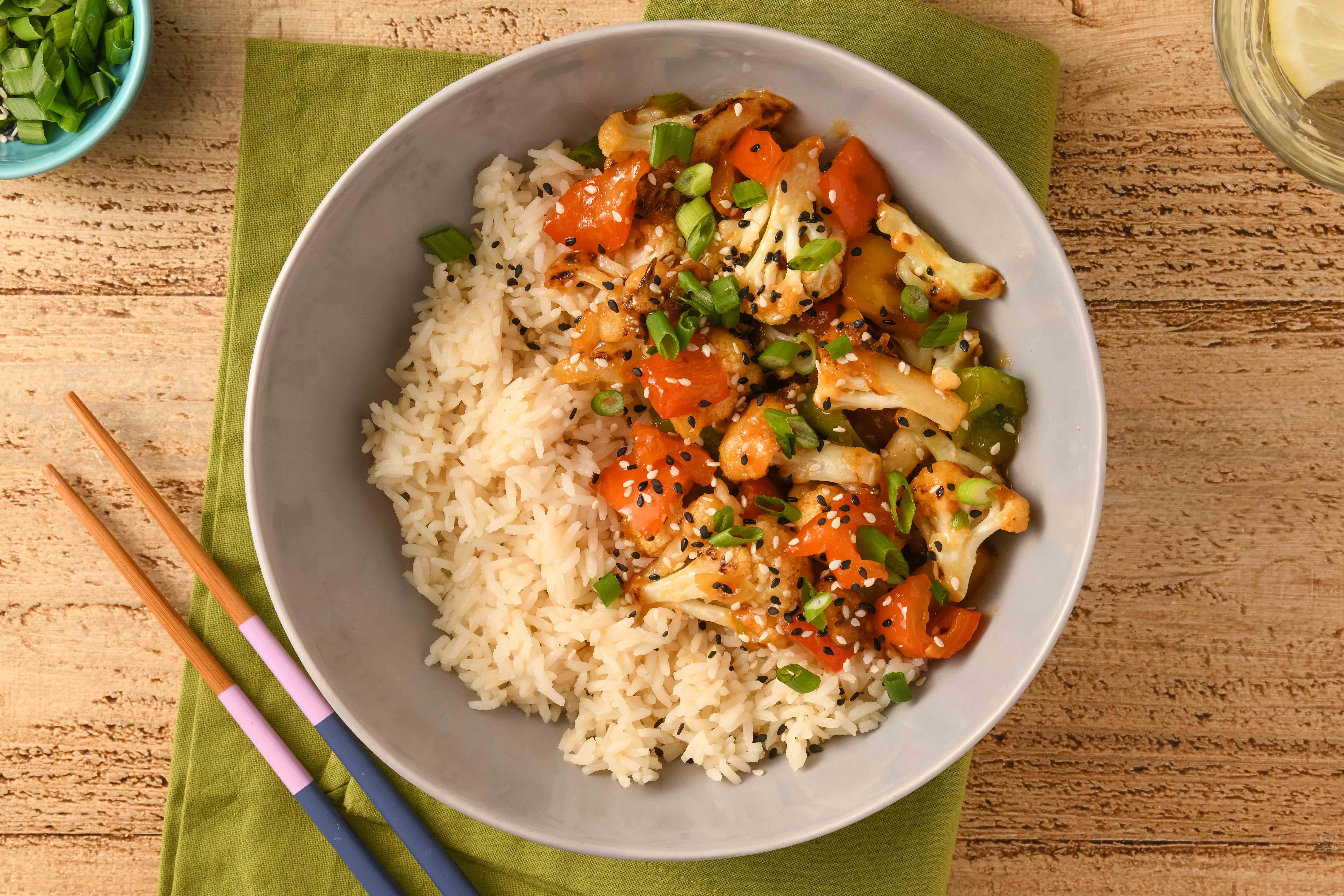 Honey-Garlic Cauliflower Rice Bowl Recipe - Home Chef