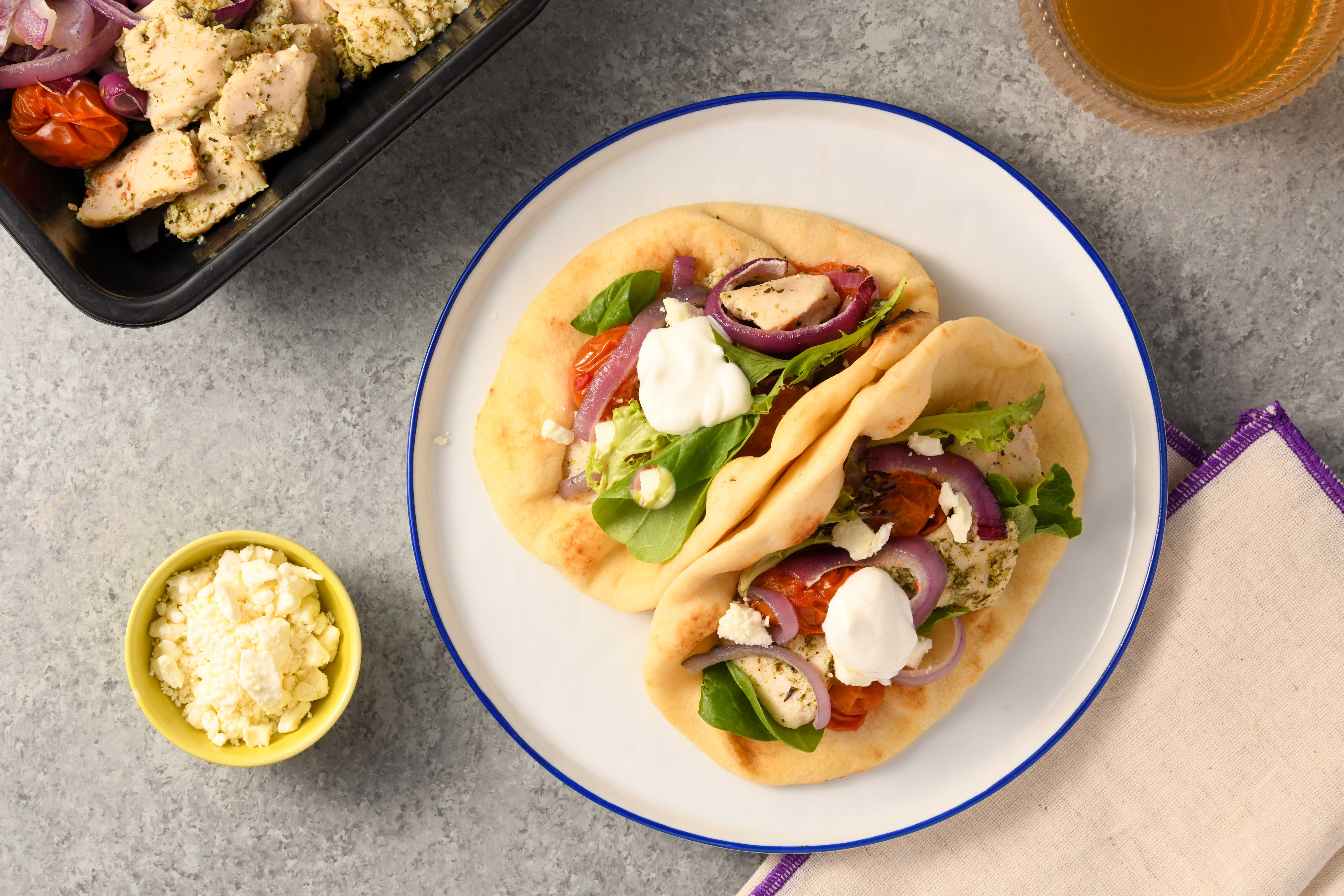 Chicken and Feta Gyros Recipe - Home Chef
