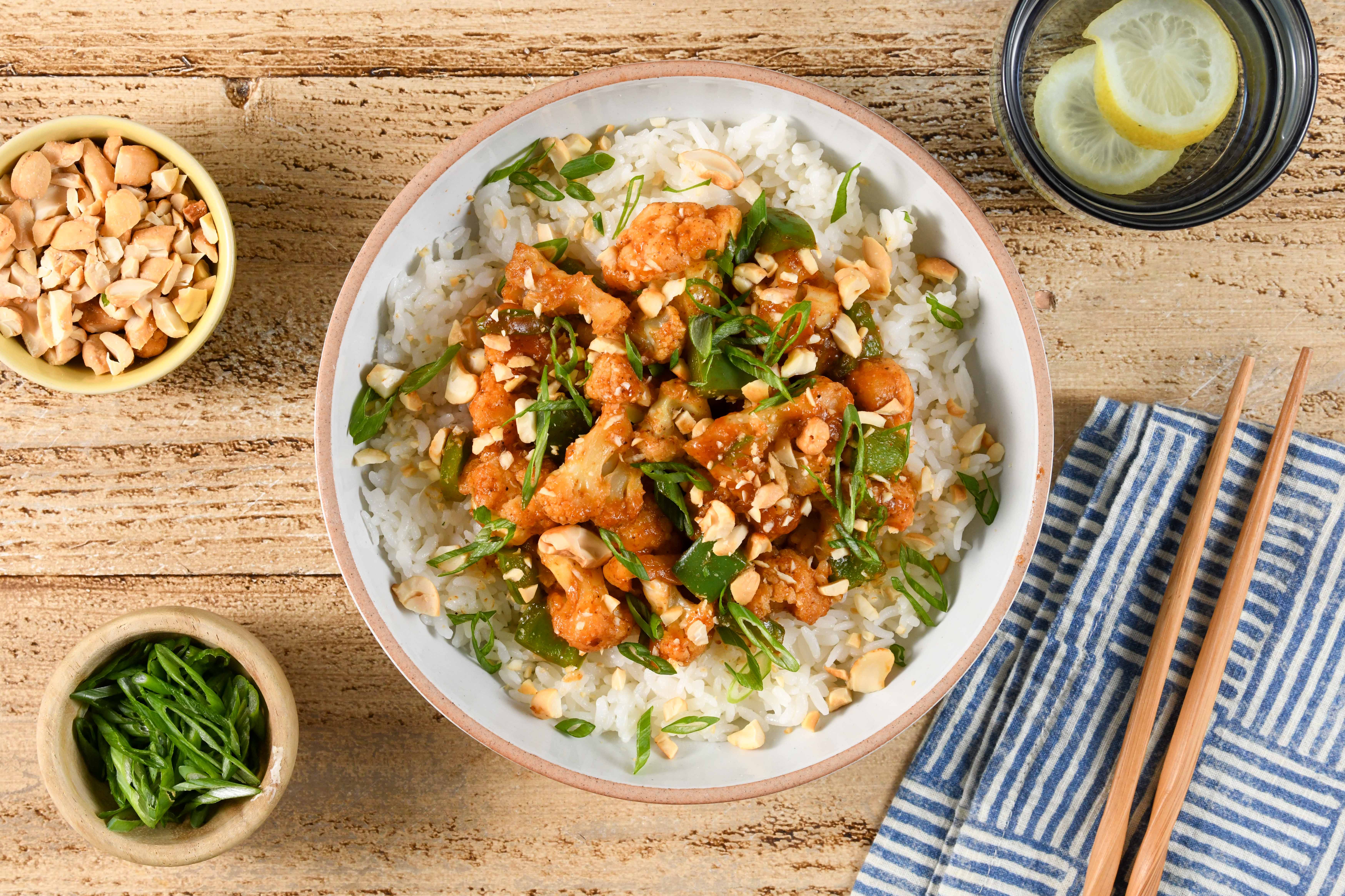 Kung Pao-Style Cauliflower Rice Bowl Recipe - Home Chef
