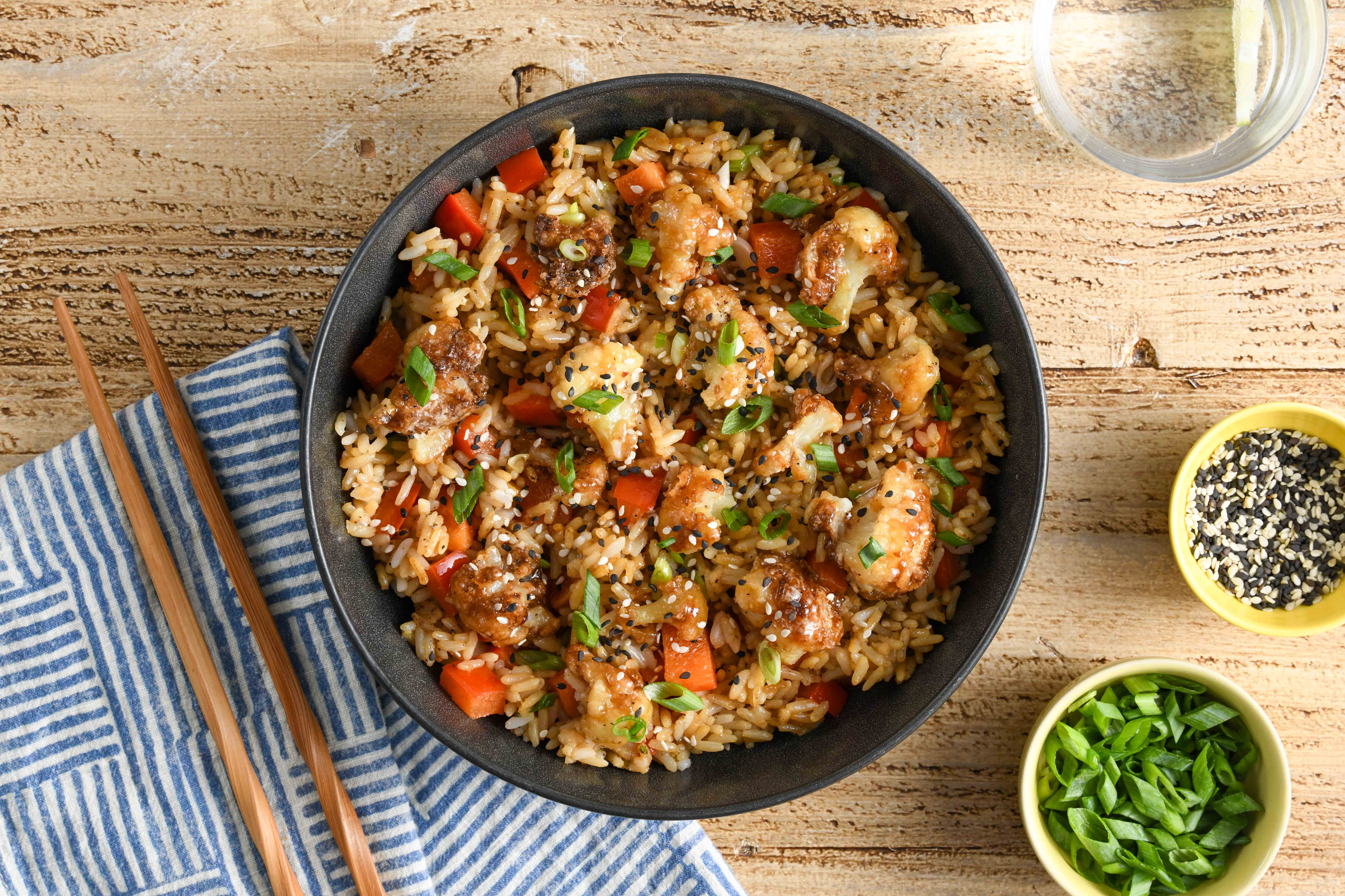 Honey Sesame Cauliflower Fried Rice Bowl Recipe - Home Chef