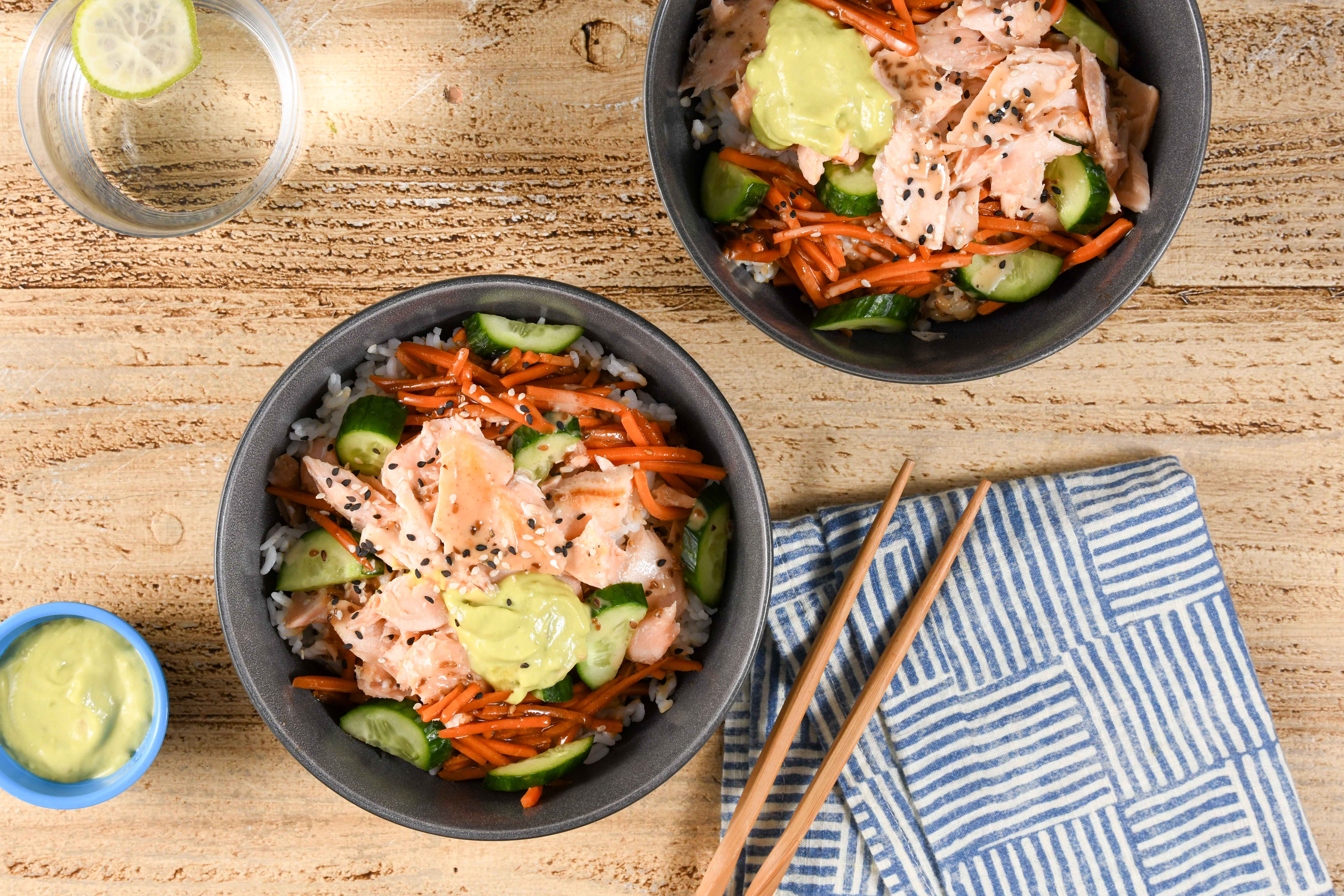 Bento-Style Salmon Rice Bowl Recipe - Home Chef