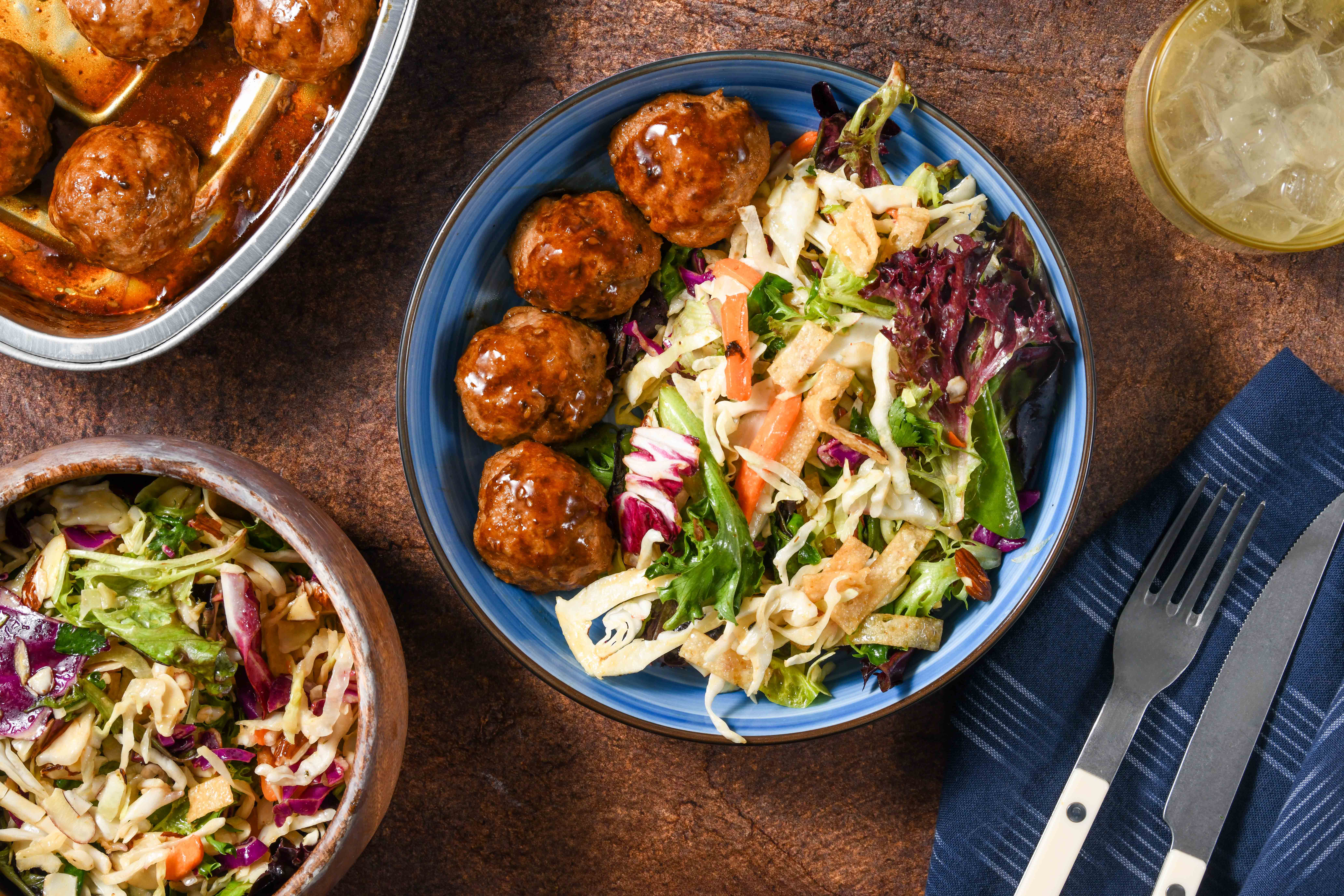 Garlic Sesame Pork Meatballs Recipe - Home Chef