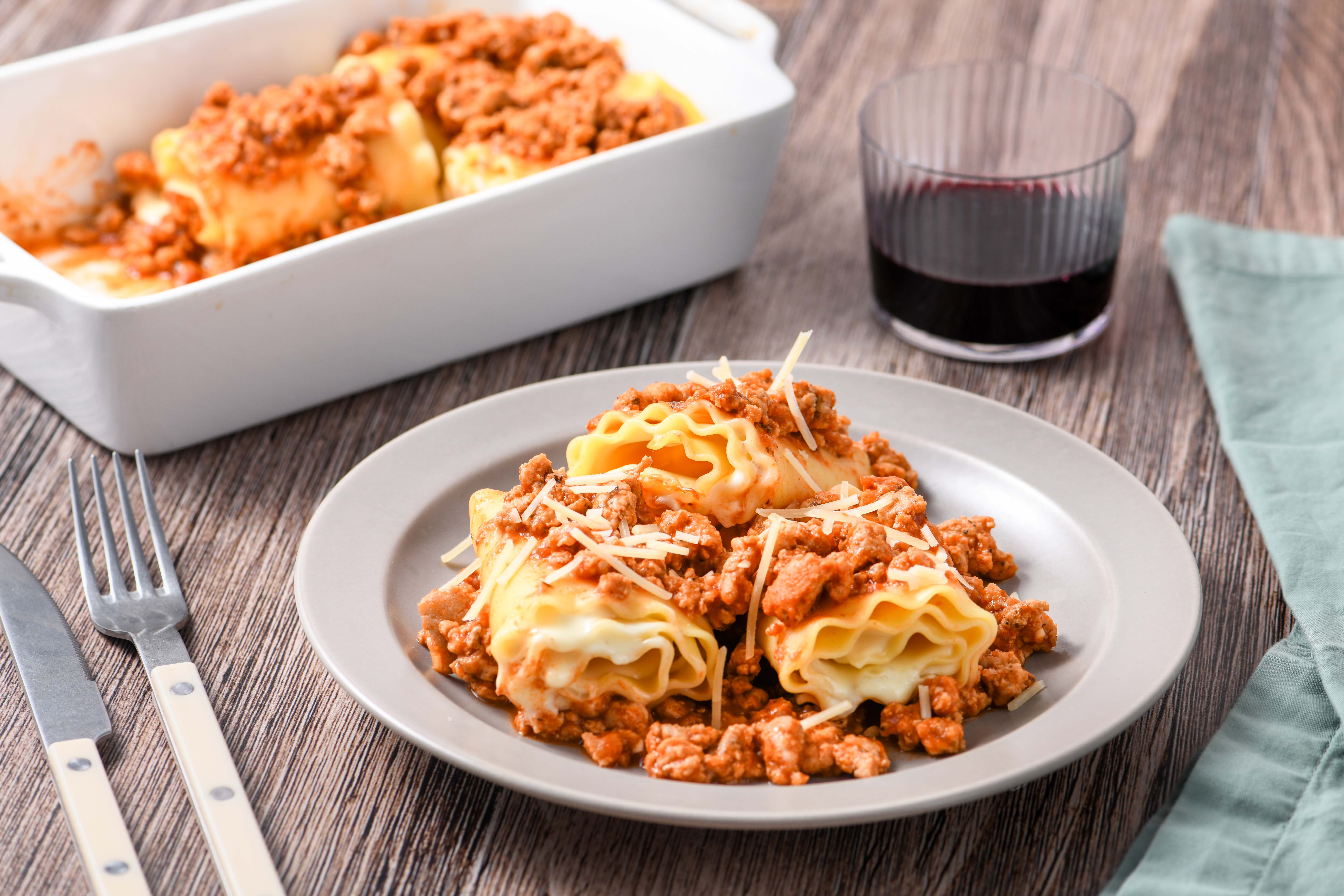 Turkey Lasagna Pinwheels