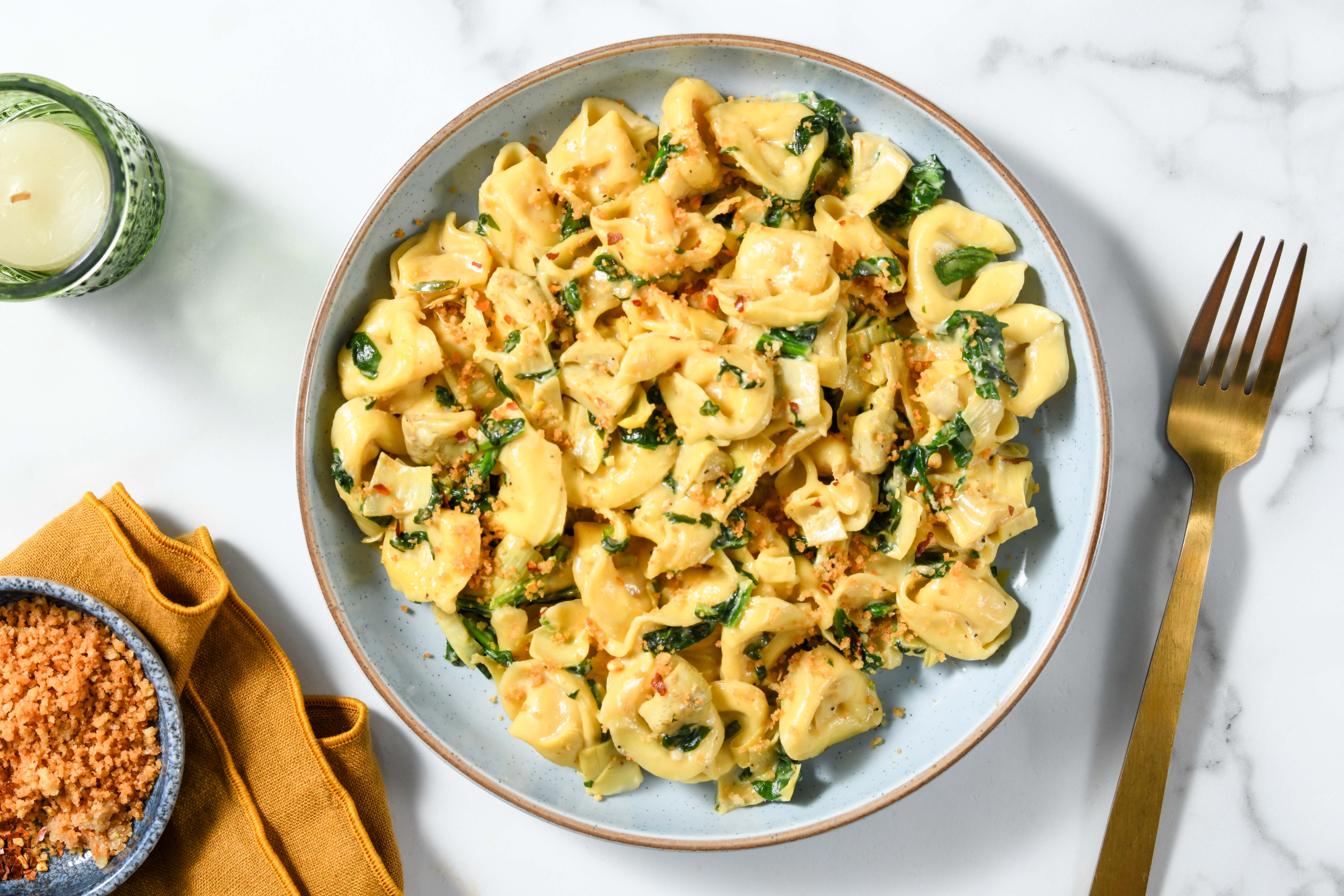 Spinach and Artichoke Tortellini