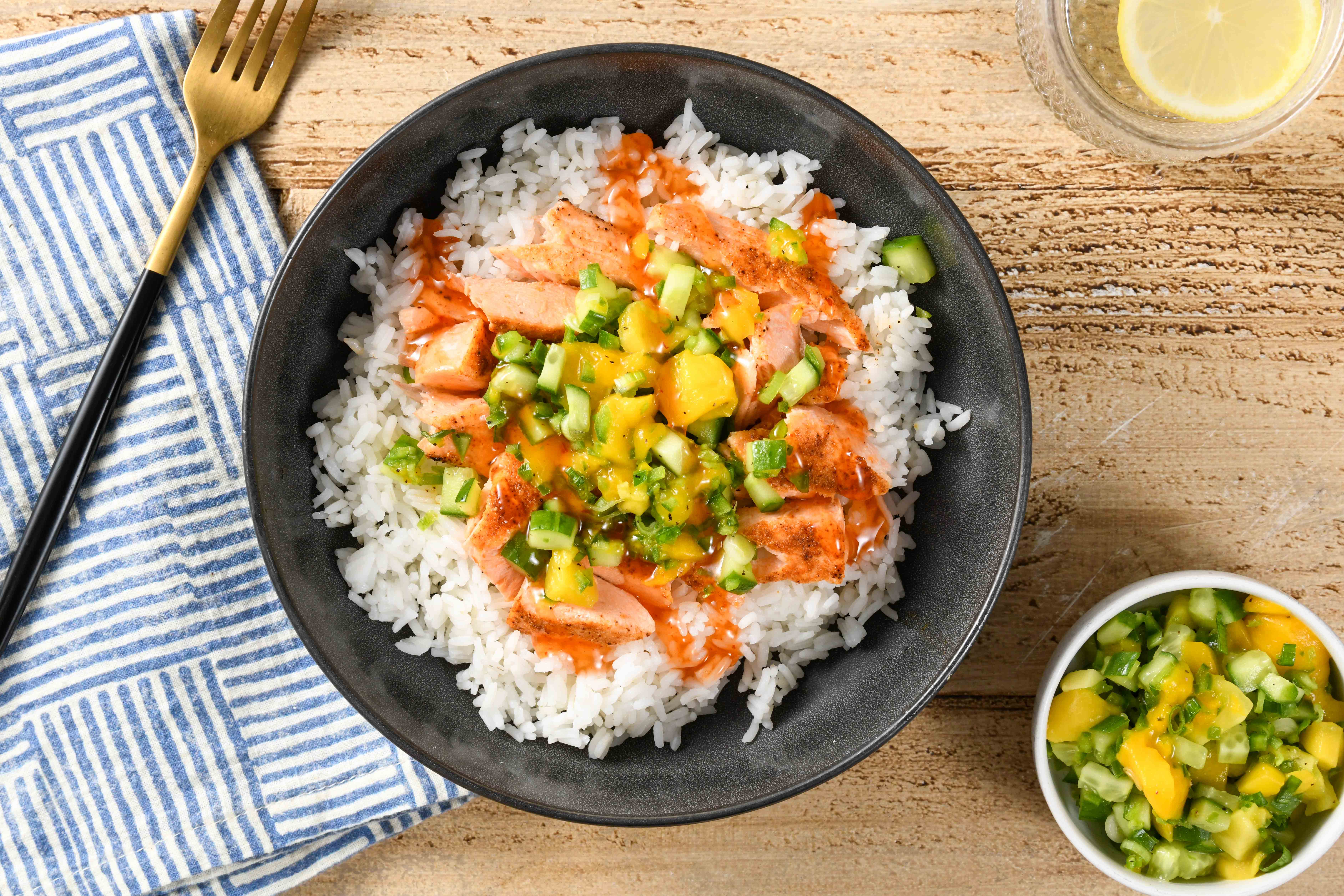 Spicy Mango Salsa Salmon