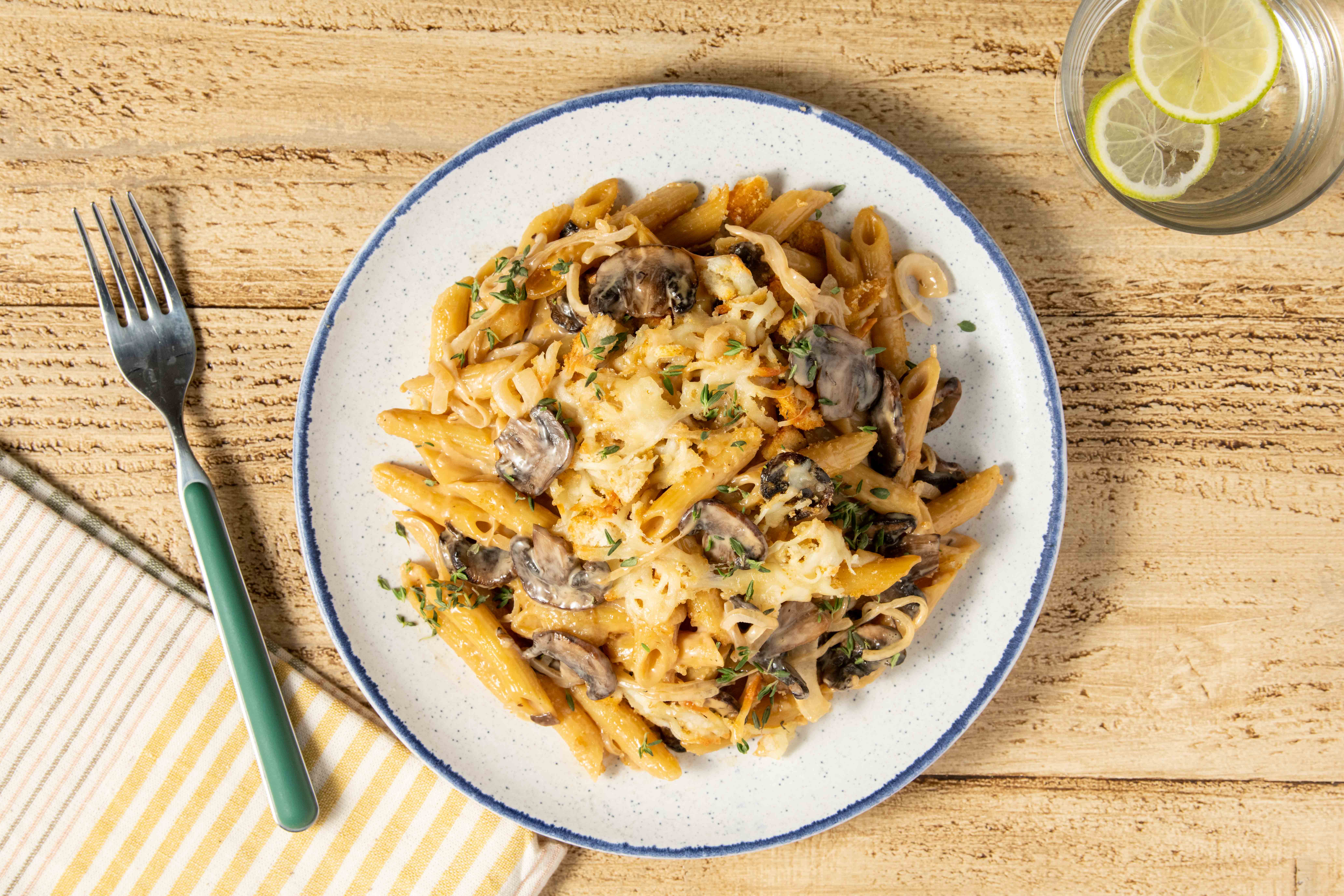 Baked Mushroom and Onion Penne