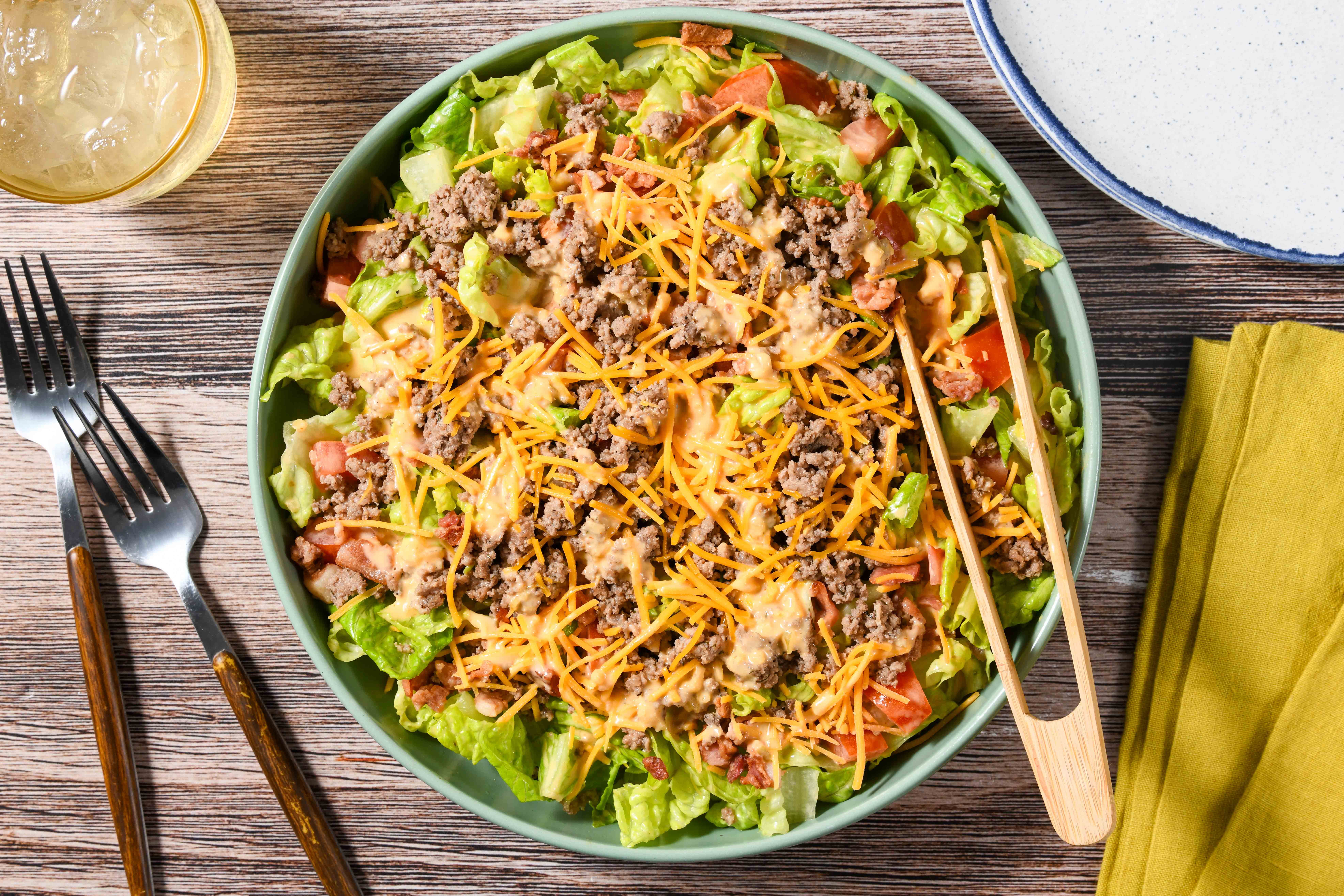 Deconstructed Beef Cheeseburger (No Bun Included)
