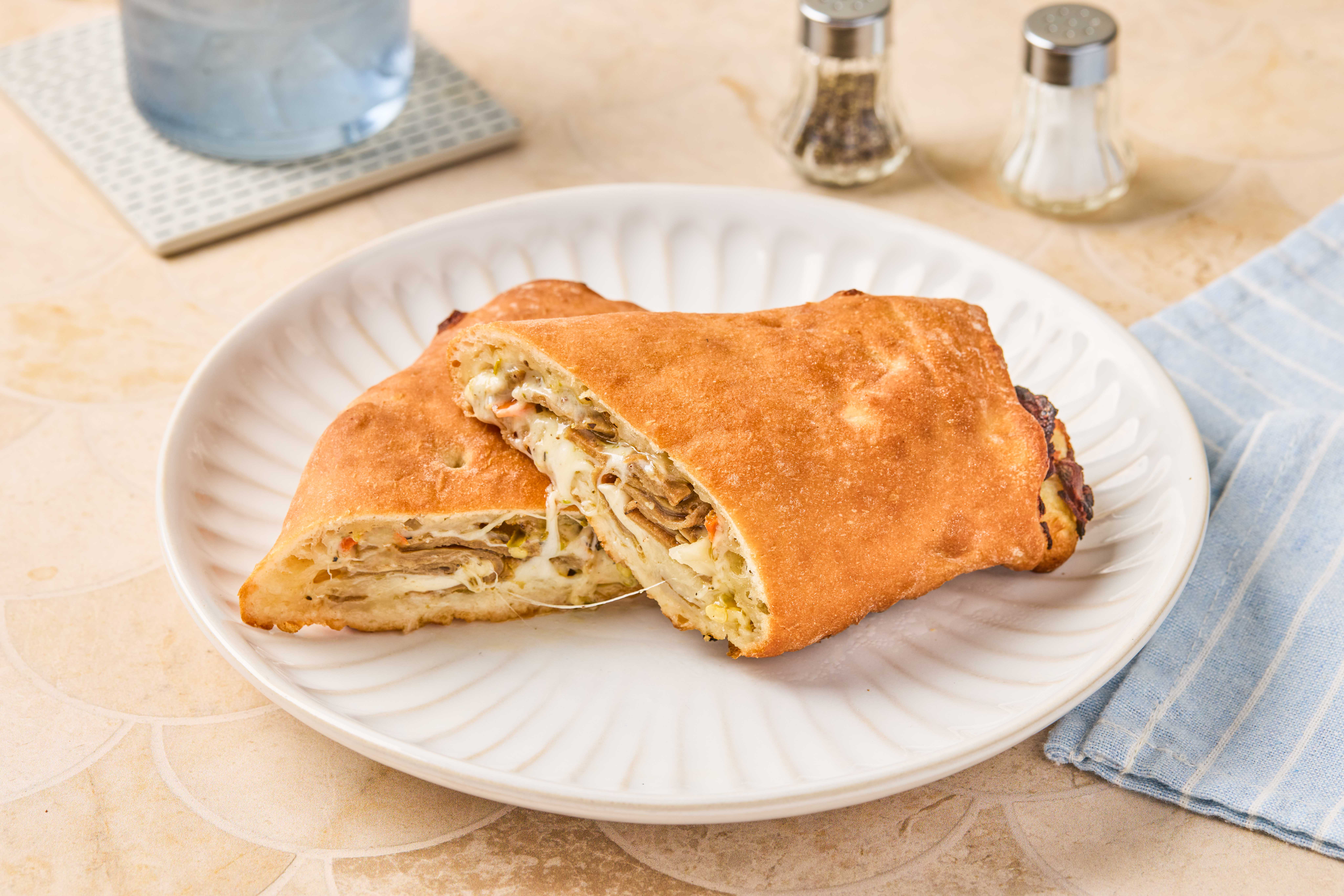 Italian Beef & Hot Giardiniera Calzone