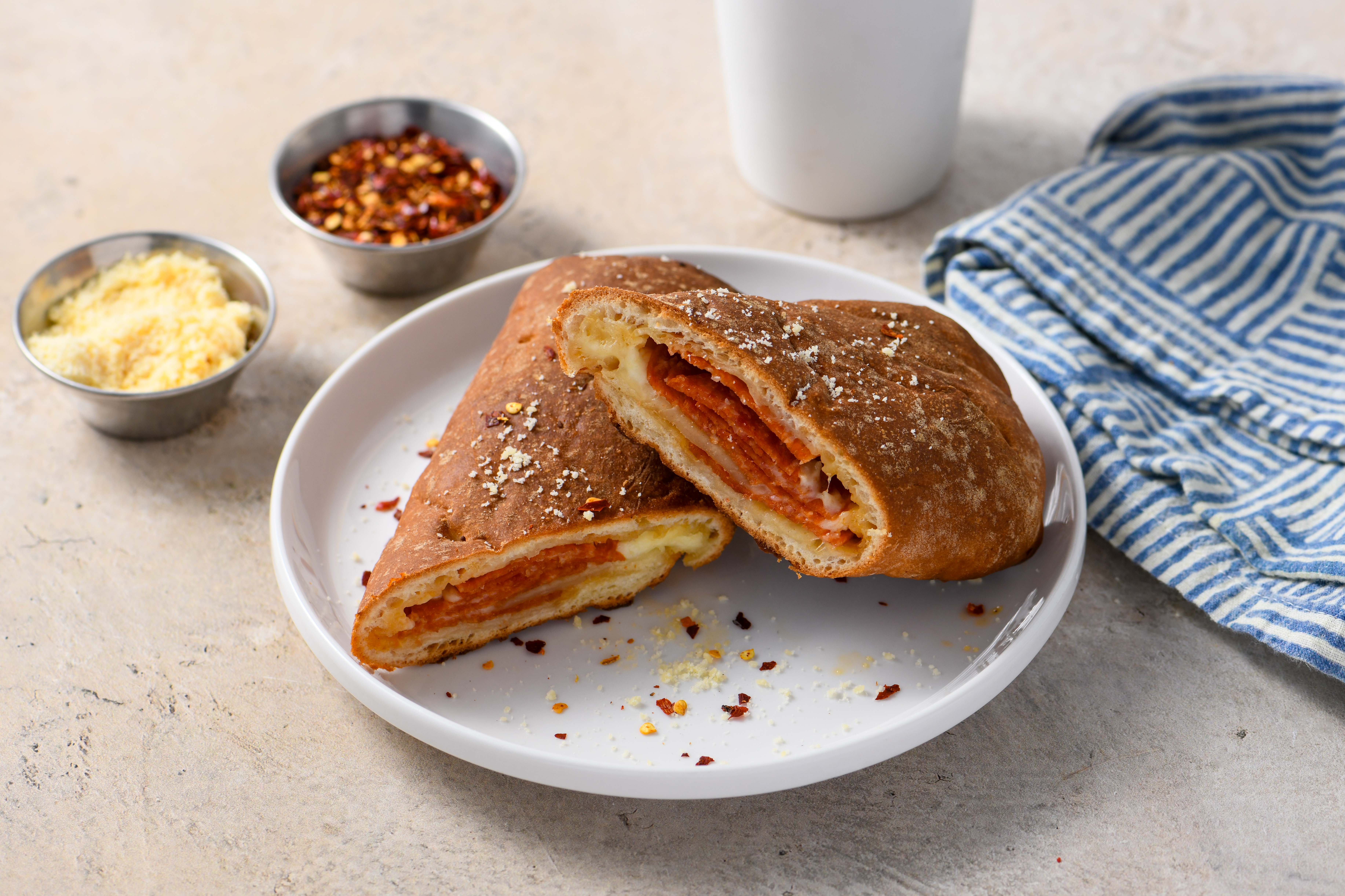Pepperoni and Cheese Calzone Recipe - Tempo