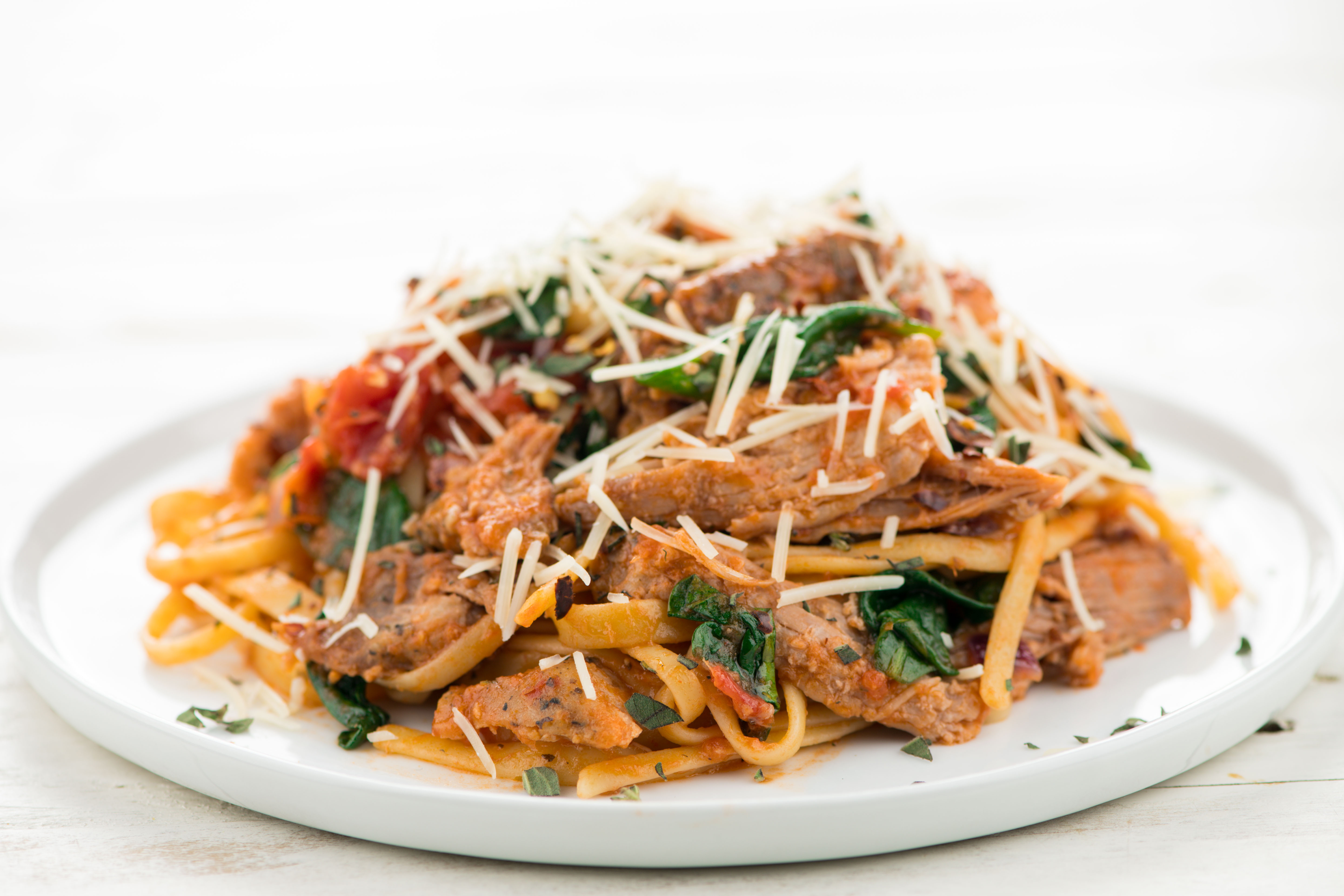 Pock Ragout Pulled Pork Ragout & Fettuccine with Asiago Cheese Recipe - Home Chef