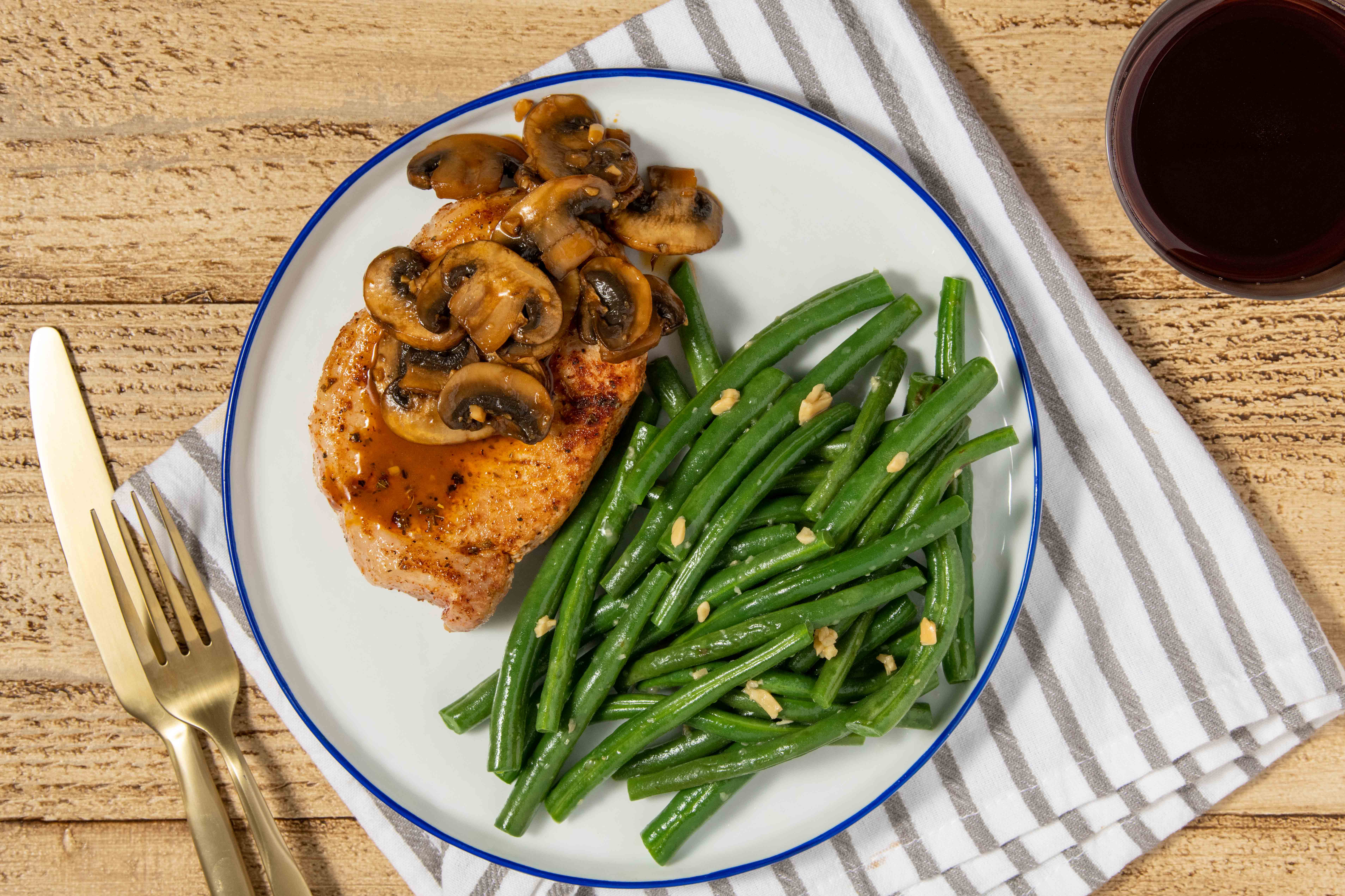 Marsala Mushroom-Smothered Pork Chop