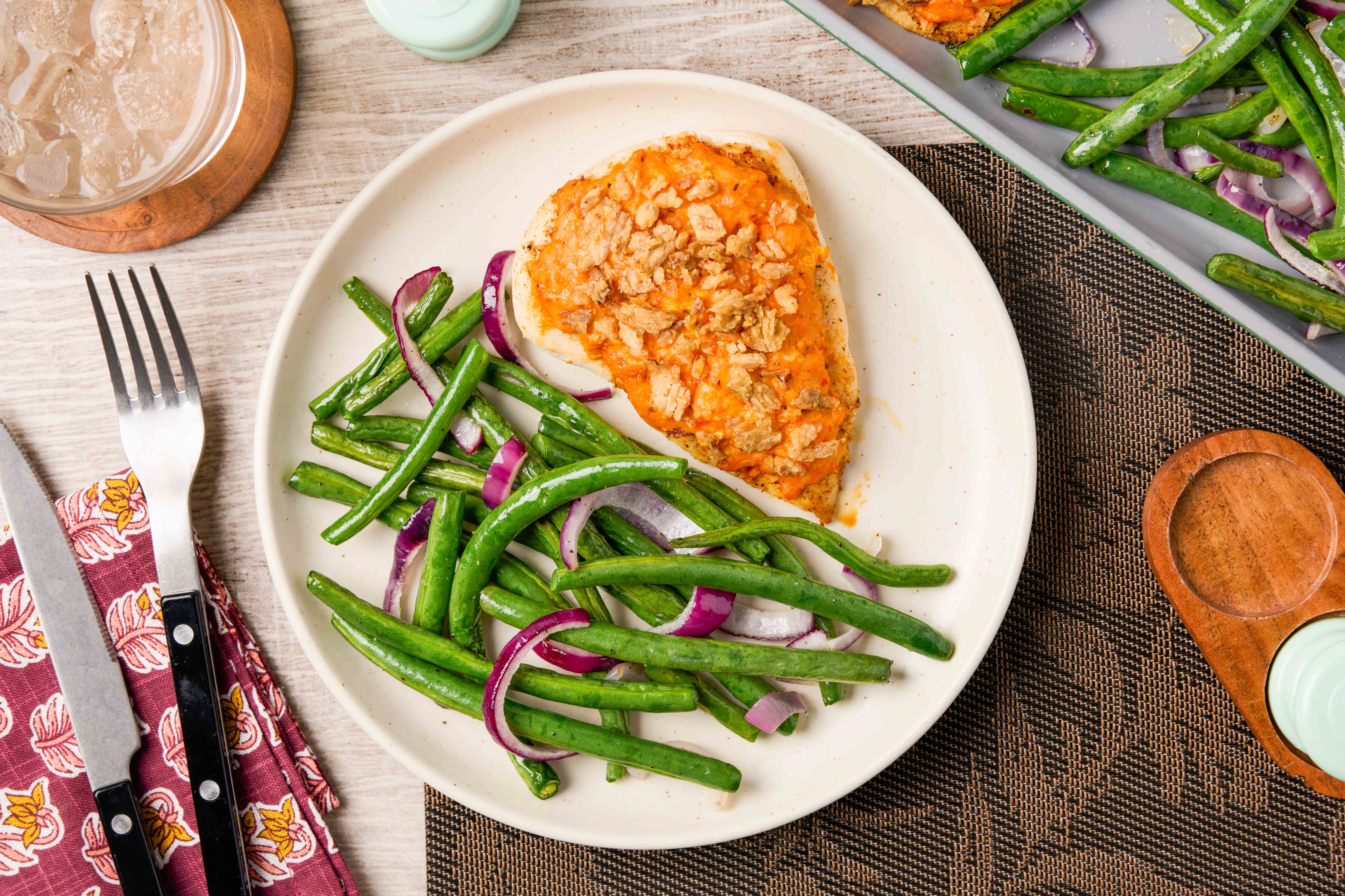 One-Sheet Spicy Pimiento Cheese Chicken Recipe - Home Chef