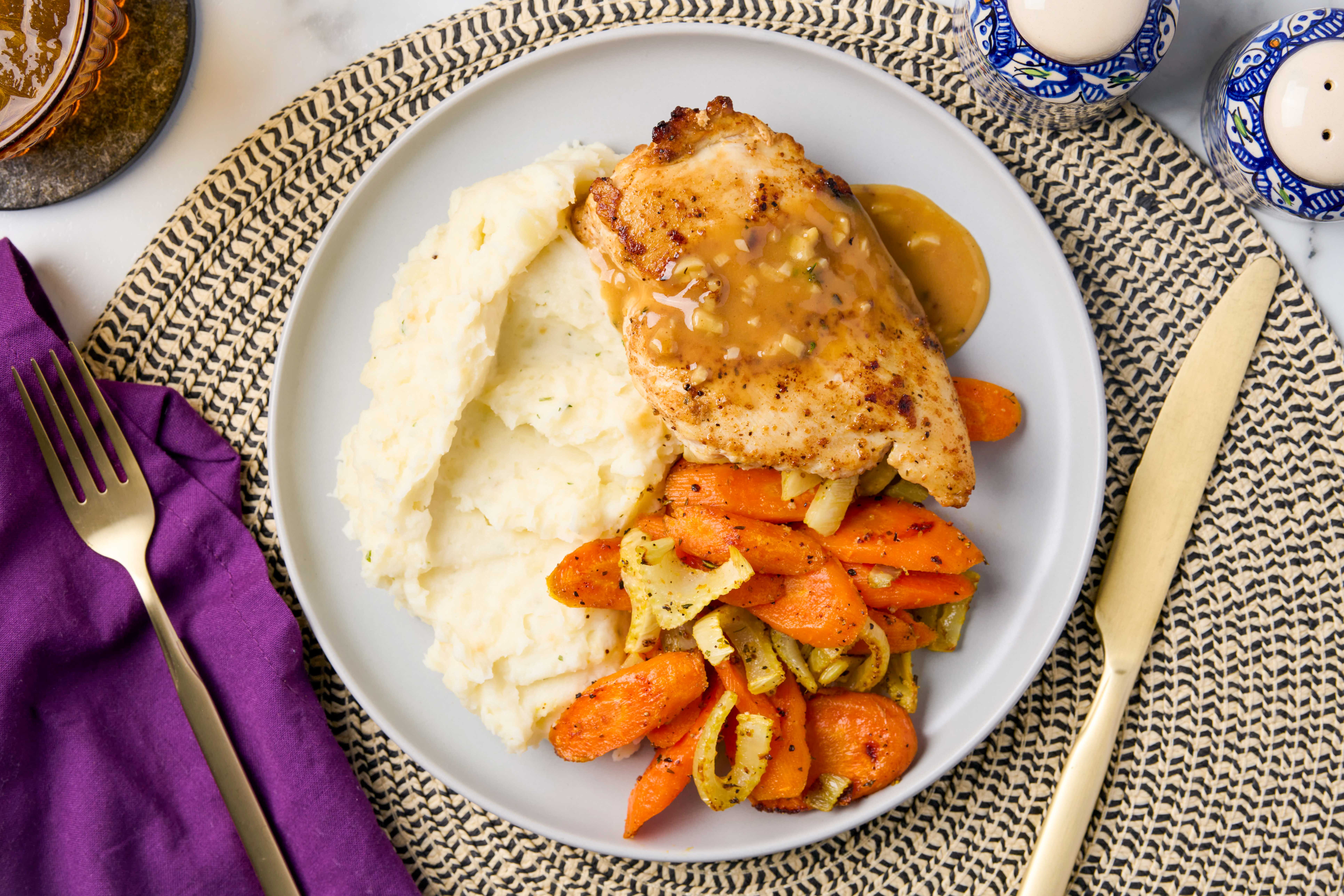 Chicken in White Wine Sauce with Roasted Fennel Recipe - Home Chef